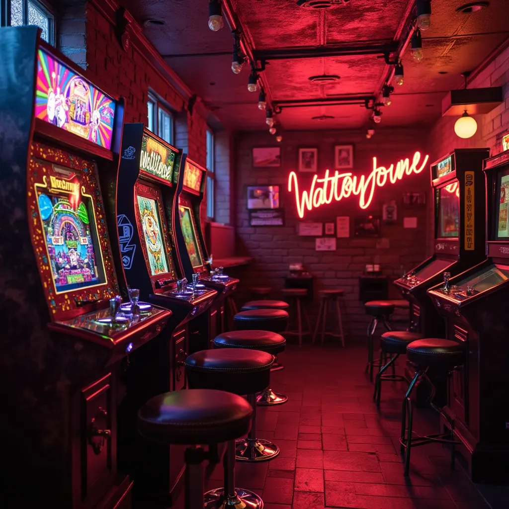 Kundenecke mit Arcade Automaten